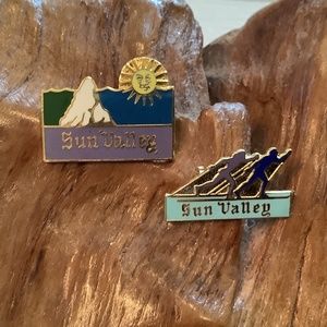 Vintage Idaho Sun Valley Lapel Pins Set of 2